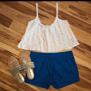J Crew Blue Chinco Broken in shorts
